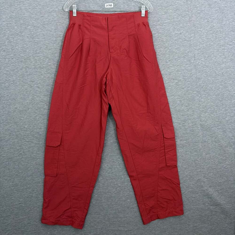 FP Movement Free People Womens Size Small Red Barrel High Rise Cargo Pants
